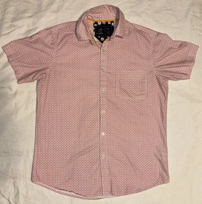 Rugby University Button Up Men’s Pink Shirt Medium  - Image 1 of 4