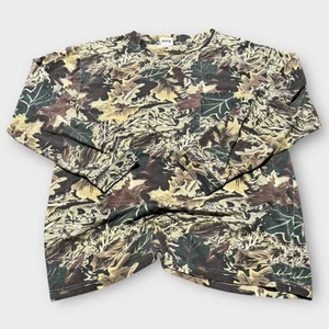 VINTAGE Michael Austin Shirt Mens M Green Camo Long Sleeve Rugged Wear Hunting - Picture 1 of 3