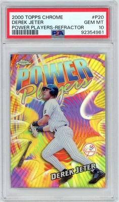 2000 Topps Chrome DEREK JETER Power Players Refractor YANKEES HOF PSA 10 N722 - Image 1 of 3