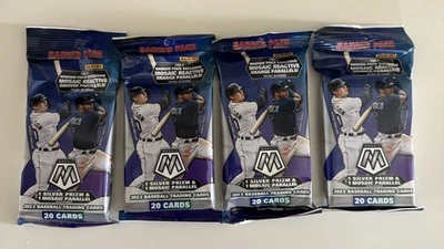 Lot of 4 FACTORY SEALED 2022 Panini Mosaic Baseball Hanger Value Pack - Prizms - Image 1 of 2