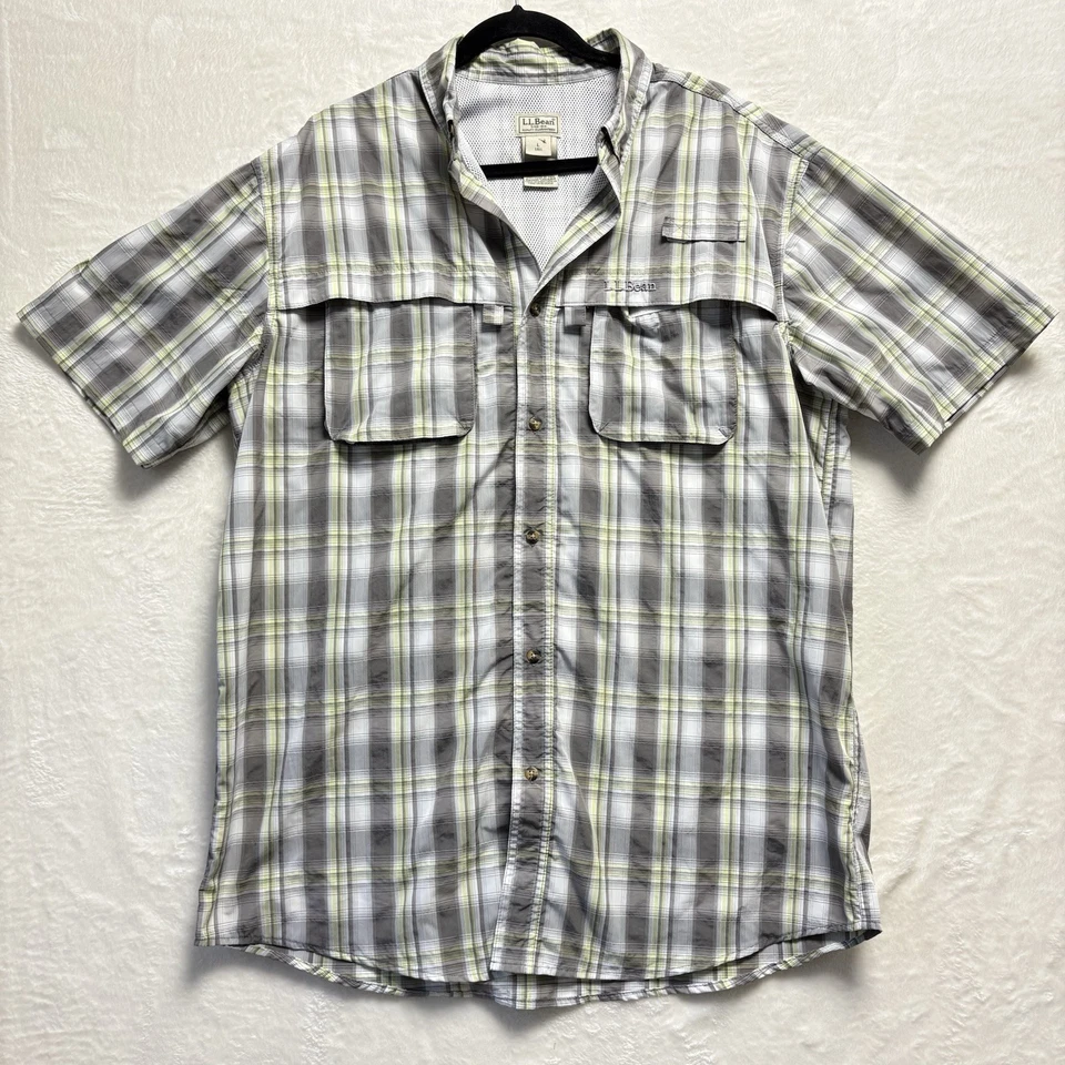 L.L Bean UPF Tropic Wear Sun Smart Hiking Short Sleeve Mens Large Tall Fishing - Image 1 of 4