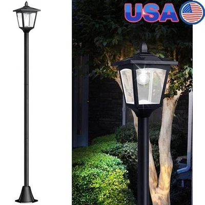 Poste de Luces Solares Exterior 67" Impermeable LED Apagado Automático Bajo Alto Brillo Nuevo Foto 1 de 4