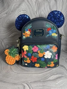 Aloha Mickey Convertible Mini Backpack Exclusive Loungefly Limited Edition 1000 - Picture 1 of 8