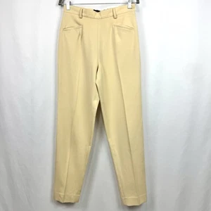 FABRIZIO GIANNI Womens Sz 8 Cream Stretch High Rise Straight Leg Comfort Trouser - Picture 1 of 11