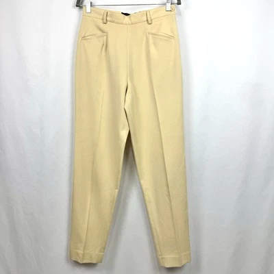 Pantalón cómodo FABRIZIO GIANNI para mujer talla 8 crema elástico tiro alto pierna recta Foto 1 de 4