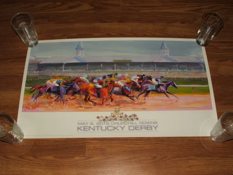 RARE 2015 AMERICAN PHAROAH OFFICIAL KENTUCKY DERBY POSTER WINNER OF TRIPLE CROWN Cover