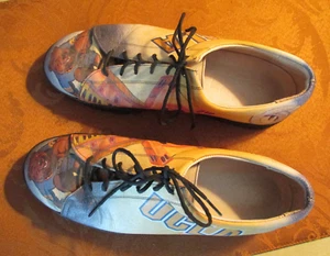 UCLA BRUINS SNEAKERS GRAPHIC LEATHER  WOMENS SIZE 8 MENS SIZE 6  UNISEX BY ICON - Picture 1 of 6