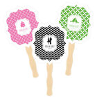 Personalized Paddle Hand Fan Mod Pattern Theme Wedding Bridal Shower Party Favor