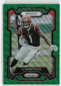 JA'MARR CHASE 2023 PANINI PRIZM GREEN WAVE - Picture 1 of 1