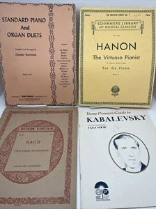 Vtg Piano Music Lot - Virtuoso Pianist Book 1, Standard Duets, Bach, Kabalevsky - Picture 1 of 23