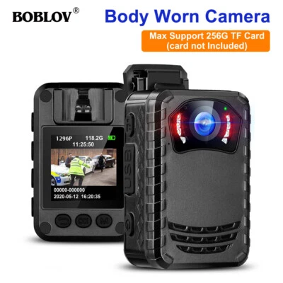 BOBLOV V8N Body Camera with Audio Video Recorder Night Vision Police Camera 64GB - Image 1 of 4