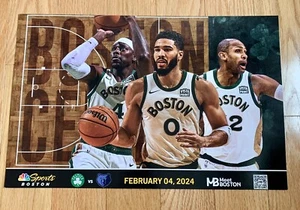 Cartel auténtico de los Boston Celtics 2024 Cheer Fan Card 11x17 Tatum Holiday Horford. - Imagen 1 de 4