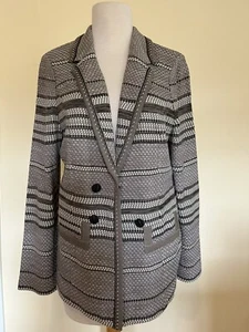 NEW MING WANG HEAVIER TEXTURED KNIT OPEN STYLE 28" LENGTH JACKET TRAVE CAREER S - Picture 1 of 4