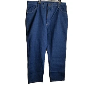 Rustler Regular Fit Jeans Size 44x32 Dark Wash Heavyweight Denim Workwear NEW - Picture 1 of 6