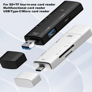 Card Reader USB 3.0 TF Memory Card OTG TypeC Card Reader Car Card Adapter - Photo 1 sur 14