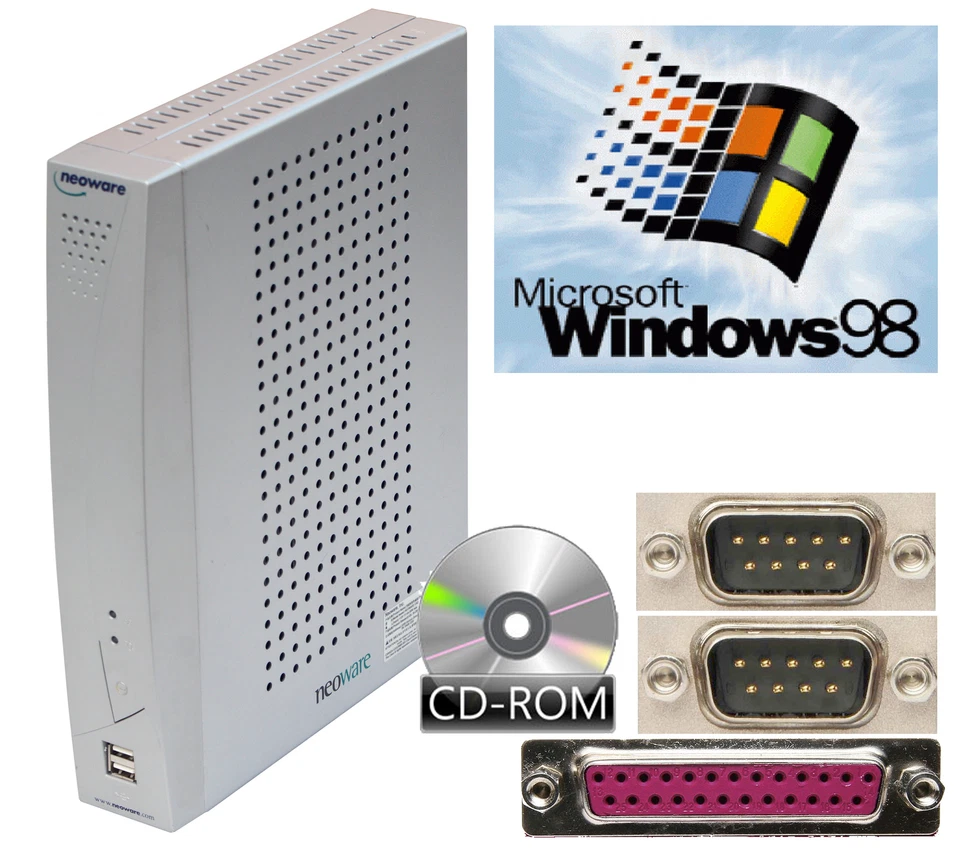 Ordenador Windows 98 40GB Ide RS-232 Serial Lpt USB Paralelo Cd-Rom PCI Bus TC51 - Imagen 1 de 1