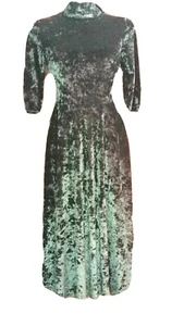 Malibù Abito Vestito Nero Ciniglia donna 42 44 46 DRESS Autunno Inverno italia - Foto 1 di 5