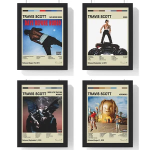 Travis Scott Album Cover Wall Poster | Vintage Poster | Minimalist Music Poster