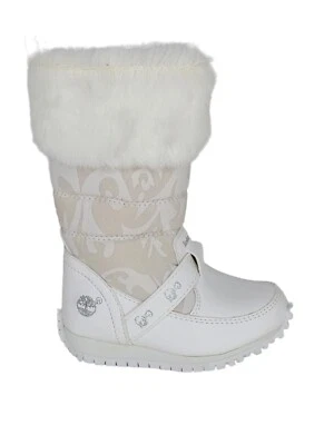Timberland Botas Niños Pequeños Invierno PETITS 25801 Alto Piel Cuero Alto Blanco Talla 5 Foto 1 de 4