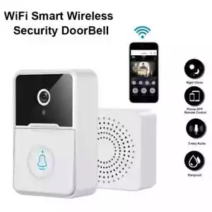 Timbre Inteligente Inalámbrico WiFi Cámara Teléfono Timbre Puerta Video Intercomunicador Timbre de Seguridad - Imagen 1 de 12