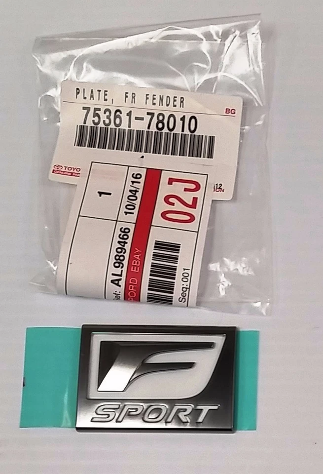 LEXUS OEM FACTORY PASSENGER SIDE FENDER F-SPORT EMBLEM 2015-2017 NX200T NX300H - Image 1 of 1