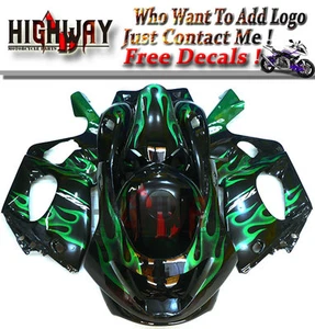 Fairings Fit Yamaha YZF600R 1997-07 ABS Fairing Kit Bodywork Black Green Flames - Picture 1 of 6