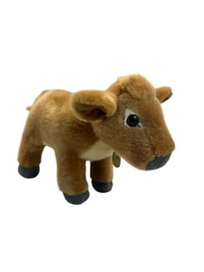 Miyoni von Aurora Plüschkuh Stofftier brauner zotteliger Schwanz 7 Zoll Halsanhänger - Bild 1 von 6