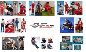 GF Models Resin Drivers Rally, F1, DTM, LMP Cars + Pit Crews 1:24th 1:25th scale - Picture 1 of 99