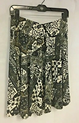 Falda acampanada geométrica multicolor Chaps para mujer talla M Foto 1 de 4
