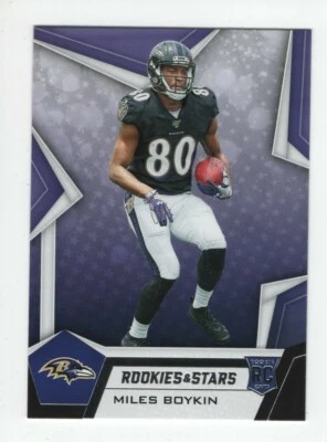 2019 Panini Rookie & Stars Rookie MILES BOYKIN BALTIMORE RAVENS #112 - Image 1 of 4