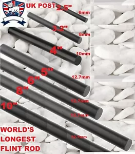 "ENCENDEDOR DE ARRANQUE DE FUEGO FLINT ACERO FERRO VARILLA MAGNESIO 6 8 10mm 3" 4"" 5"" 6" 8"" 10"" - Imagen 1 de 31