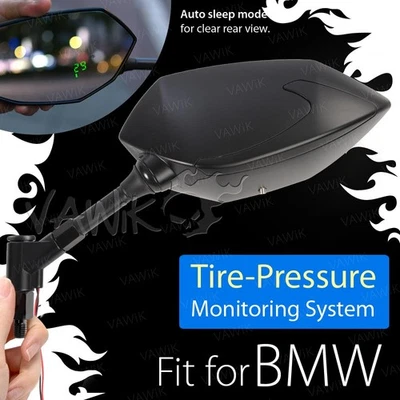 Espejos retrovisores inalámbricos VAWiK negros BUCK + TPMS para BMW G310R G310GS F850GS Foto 1 de 4