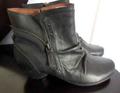 Cobb Hill Women's Laurel Black Leather Booties Sz. 8 - Image 1 of 4