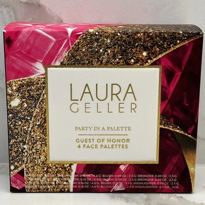 NUEVO JUEGO DE 4 PALETAS RUBOR ESPEJO LAURA GELLER FIESTA EN UNA PALETA INVITADA DE HONOR Foto 1 de 4