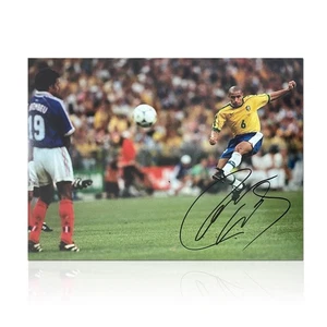 Roberto Carlos Signed Brazil Football Photo - Picture 1 of 5