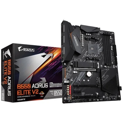 Gigabyte B550 AORUS ELITE V2 Scheda madre CPU AMD Ryzen 5000 VRM a 12+2 fasi - Immagine 1 di 4
