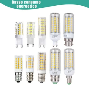 B22 E27 E14 G9 LED 5730 SMD 5W 8W 15W 20W 25W Lampadina mais a risparmio energe - Foto 1 di 19