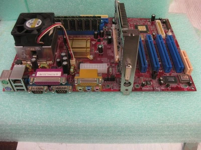 Материнская плата компьютера Biostar M7VITP, процессор AMD 1 ГБ, карта AGP с вентилятором радиатором - Изображение 1 из 4