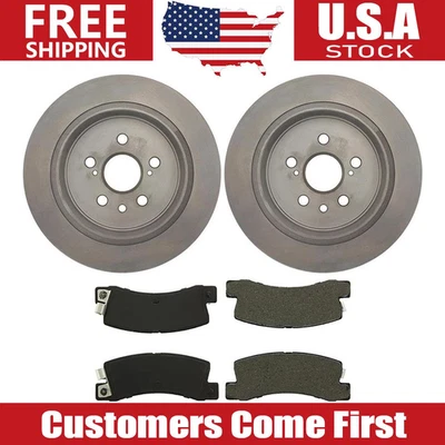 Rotores de freno traseros + pastillas de freno de cerámica para Toyota Camry 1988 1989 1990 1991 Foto 1 de 4
