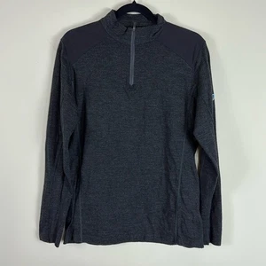 Kuhl Men's Stellr 100% Merino Wool 1/4 Zip Base Layer in Grey Size Small - Picture 1 of 7