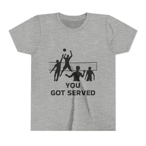 Youth Sports Tee, You Just Got Served, Fun Volleyball Shirt, Activewear - Picture 1 of 17
