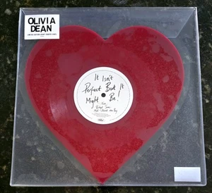Olivia Dean It Isn’t Perfect But It Might Be 10 Inch Red Heart Vinyl Rare Single - Picture 1 of 4