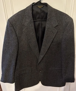 100% Reine Wolle Palm Beach Herren Blazer Vintage Union Made 44r Grau - Bild 1 von 4