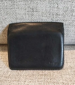 Bellroy Slim Sleeve Slim Leather Card Wallet-Black-Used - Picture 1 of 10