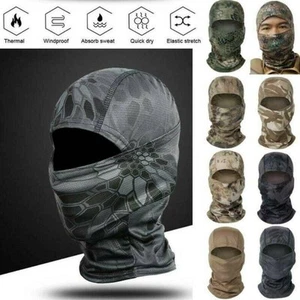 Military Tactical Camo Balaclava Helmet Hats Hunting Face Masks Airsoft Snipers) - Picture 1 of 21