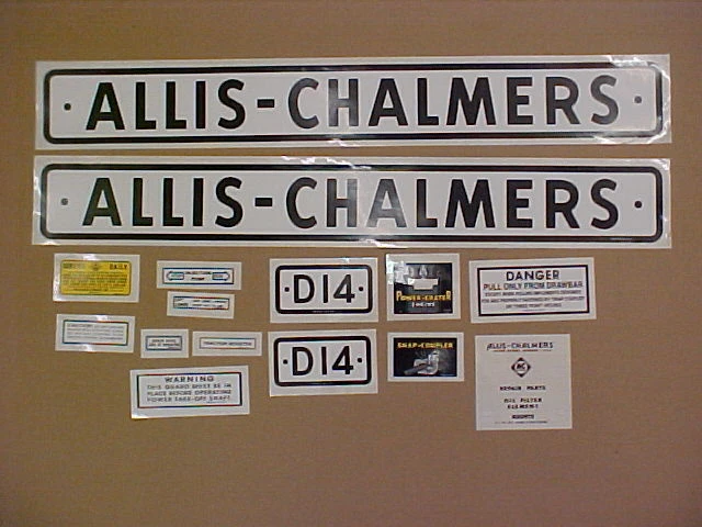 Juego de calcomanías para Allis Chalmers D14 juego de calcomanías, TRACTOR  Foto 1 de 1