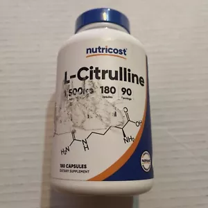 L-Citrulline 1500Mg, 180 Capsules - 750Mg per Capsule, Gluten Free, Non-Gmo, Pac - Picture 1 of 2