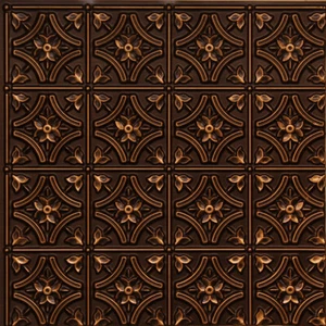 Azulejos de techo antiguos de PVC de oro sintético D150 paquete de 24 x 24/6 - Imagen 1 de 2