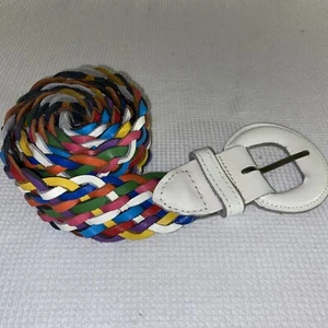 Regenbogen geflochtener Ledergürtel Capezio Argentina 1,5 in Breite 39 in lang XL - Bild 1 von 6