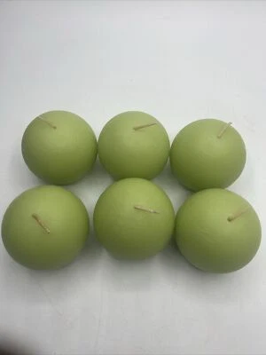 Velas PartyLite Wasabi gengibre 6 velas bolas verde vintage - Imagem 1 de 4